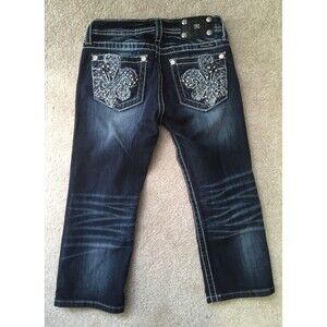 Miss Me Girls Capri Size 14 EUC Fleur De Lis